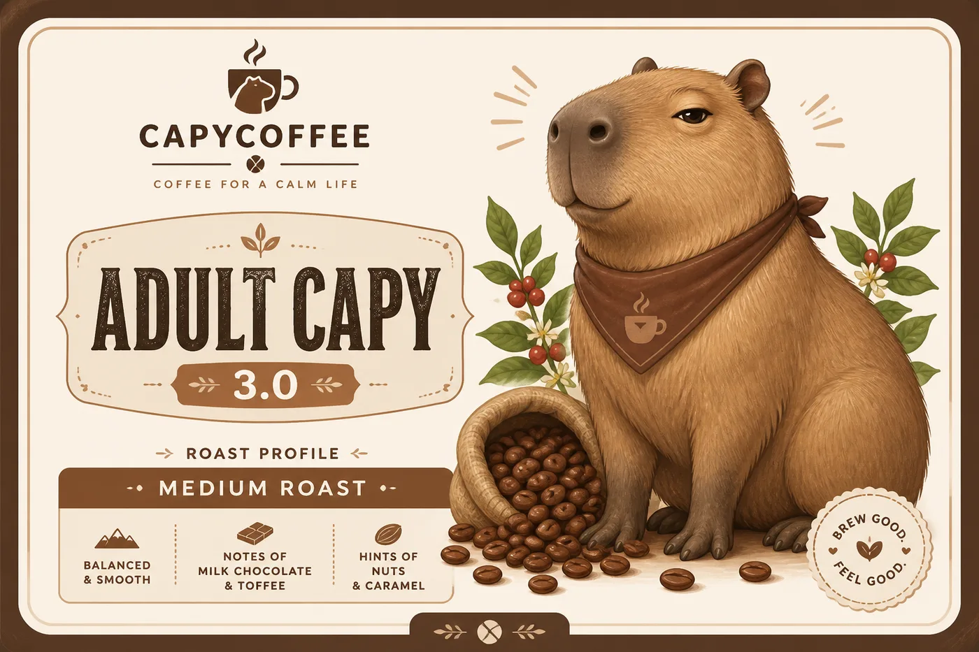 Adult Capy roast profile card