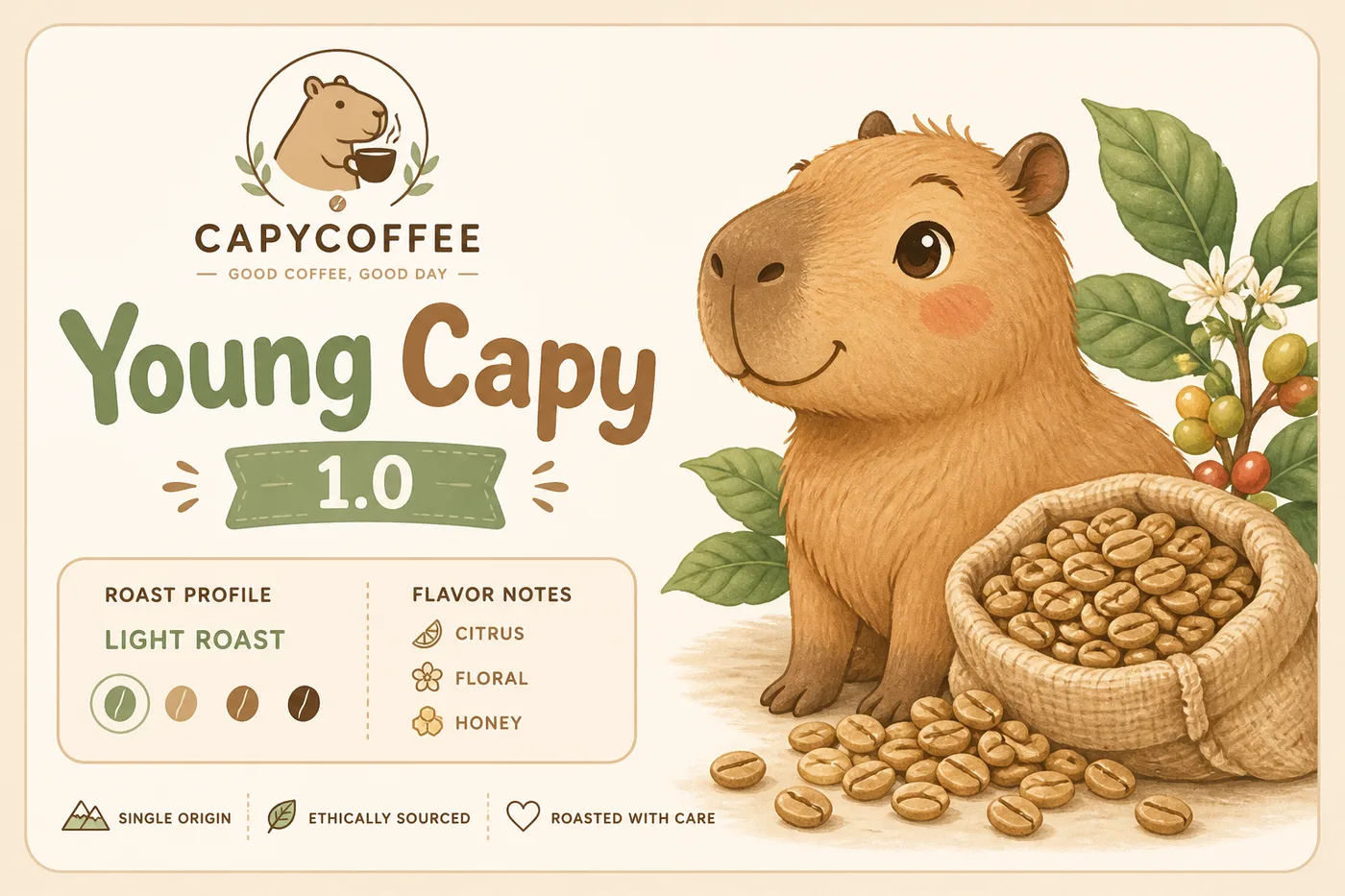Young Capy roast profile card